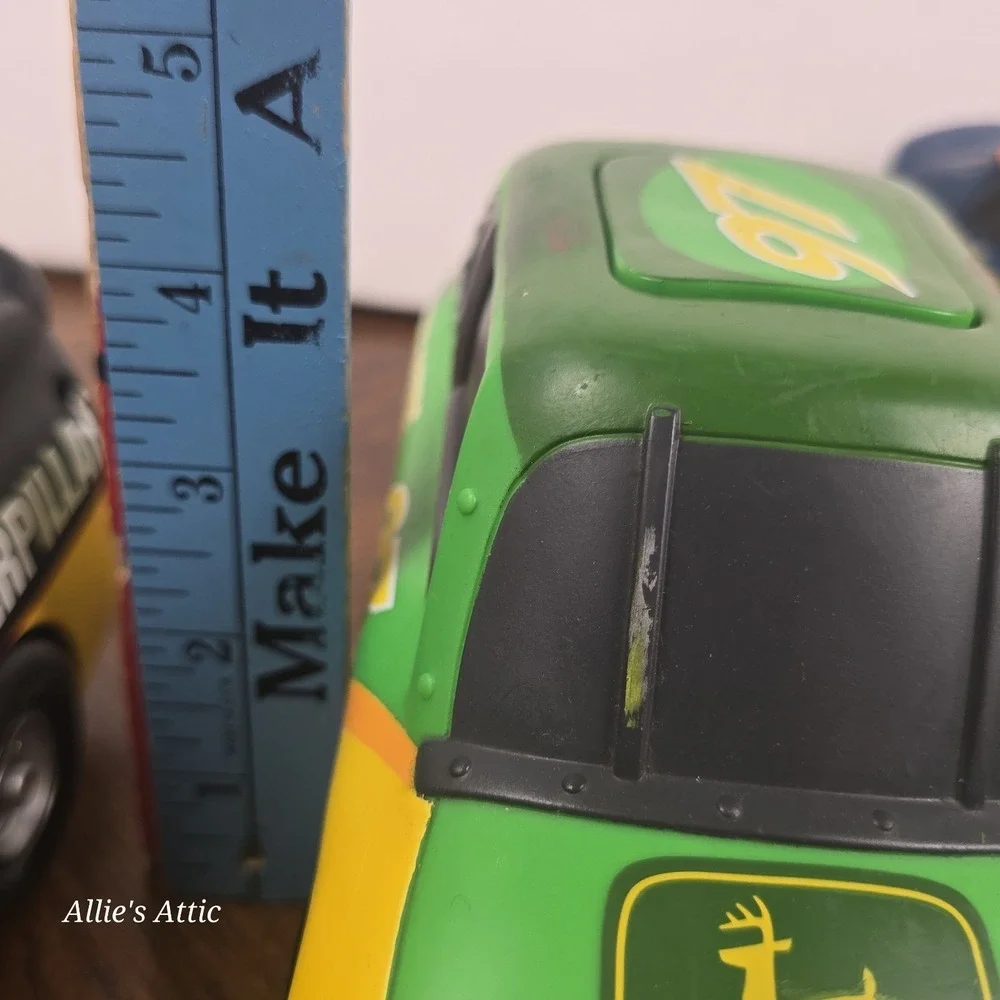 1998 Little Racers Push & Go Button Toy Racecars Baby Toddler John Deer NASCAR